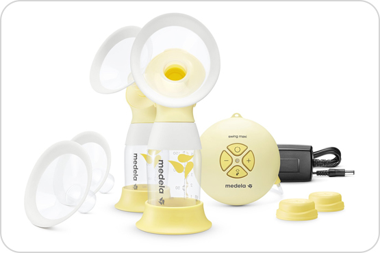 Medela Elektrische Milchpumpe Swing Maxi Flex Komplettes Set zur Nahrungsaufnahme