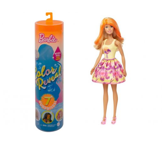 Barbie Lalka Kolorowa Niespodzianka w Tubie GTP90